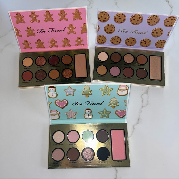 Too Faced 3 Piece Christmas Bake Shoppe Eyeshadow Palette Gift Set with Masacra - Picture 9 of 13